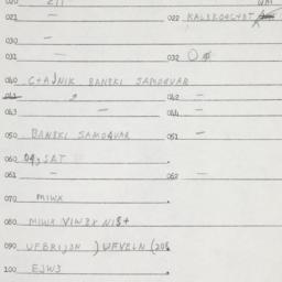 Eastern questionnaire, answ...