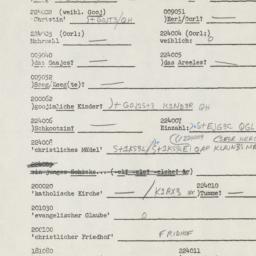 Western questionnaire, answ...