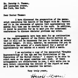 Letter from Harold F. Dorn ...