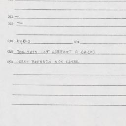 Eastern questionnaire, answ...
