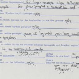Western questionnaire, answ...