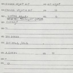 Eastern questionnaire, answ...
