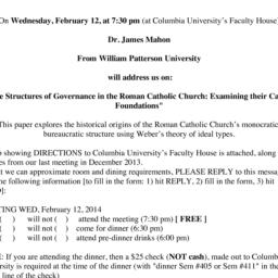 Announcements, 2014-02-12. ...