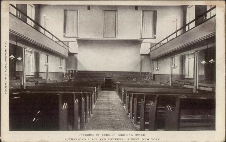 Interior Of Friends Meeting House Rutherford Place And Fifteenth Street New York Columbia Digital Library Collections