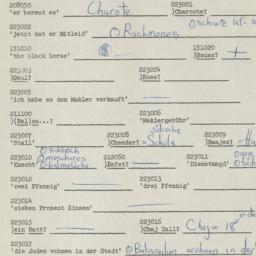 Western questionnaire, answ...