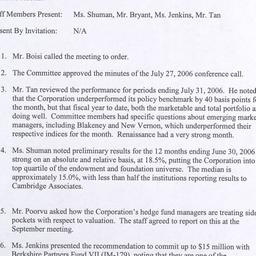 Investment Committee Meeting