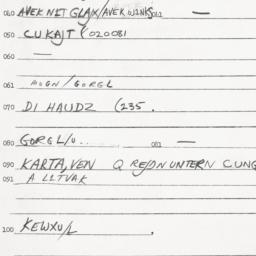 Eastern questionnaire, answ...