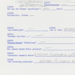 Western questionnaire, answ...