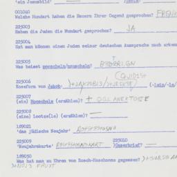 Western questionnaire, answ...