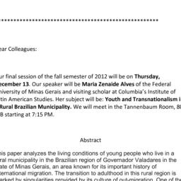 Announcements, 2012-12-13. ...