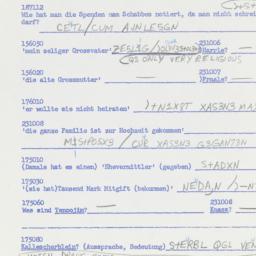 Western questionnaire, answ...