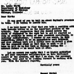 Letter from Gunnar Myrdal t...
