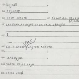 Eastern questionnaire, answ...