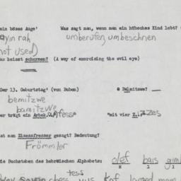 Western questionnaire, answ...