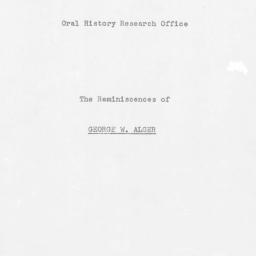 Reminiscences of George Wil...