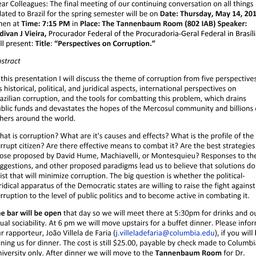Announcements, 2015-05-14. ...