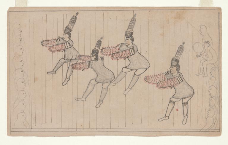 King Island Wolf Dancers with Audience and Musicians (recto)