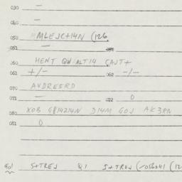 Eastern questionnaire, answ...
