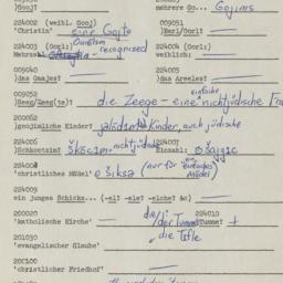 Western questionnaire, answ...