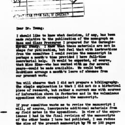 Letter from Arthur Raper to...