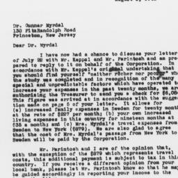 Letter from Charles Dollard...