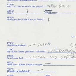 Western questionnaire, answ...