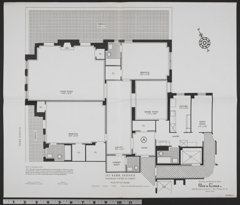 737 Park Avenue, Plan Of 18th Floor Columbia Digital