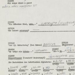 Western questionnaire, answ...