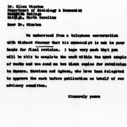 Letter from Charles Dollard...