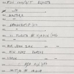 Eastern questionnaire, answ...