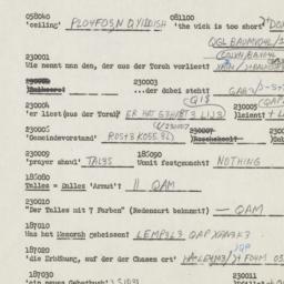 Western questionnaire, answ...