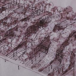 Aerial perspective drawing.