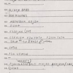 Eastern questionnaire, answ...