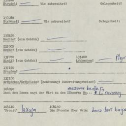 Western questionnaire, answ...