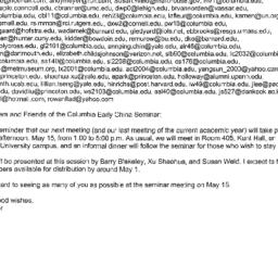 Announcements, 2004-05-15. ...