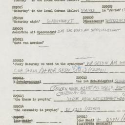 Western questionnaire, answ...