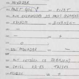 Eastern questionnaire, answ...