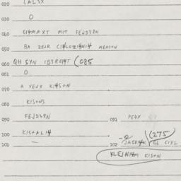 Eastern questionnaire, answ...