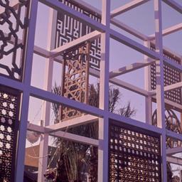 Exterior view, grid with sc...
