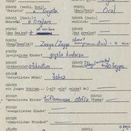 Western questionnaire, answ...