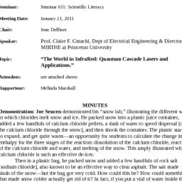 Minutes, 2011-01-21. Scient...