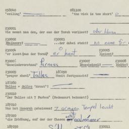 Western questionnaire, answ...