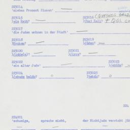 Western questionnaire, answ...