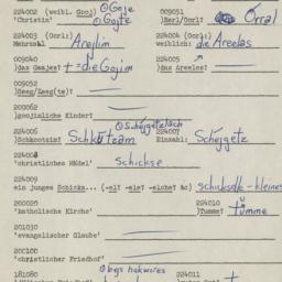 Western questionnaire, answ...