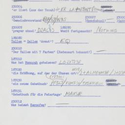 Western questionnaire, answ...
