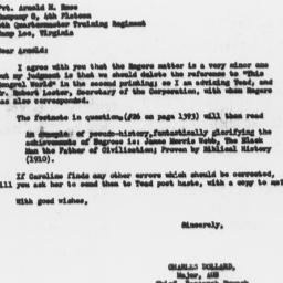 Letter from Charles Dollard...