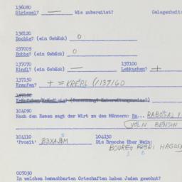 Western questionnaire, answ...