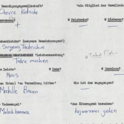 Western questionnaire, answ...
