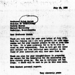 Letter from Gunnar Myrdal t...