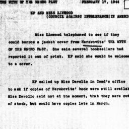 Memorandum from Katherine F...
